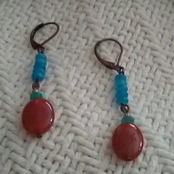 Stone with Turqoise Necklace Set - Picture 3 of 7